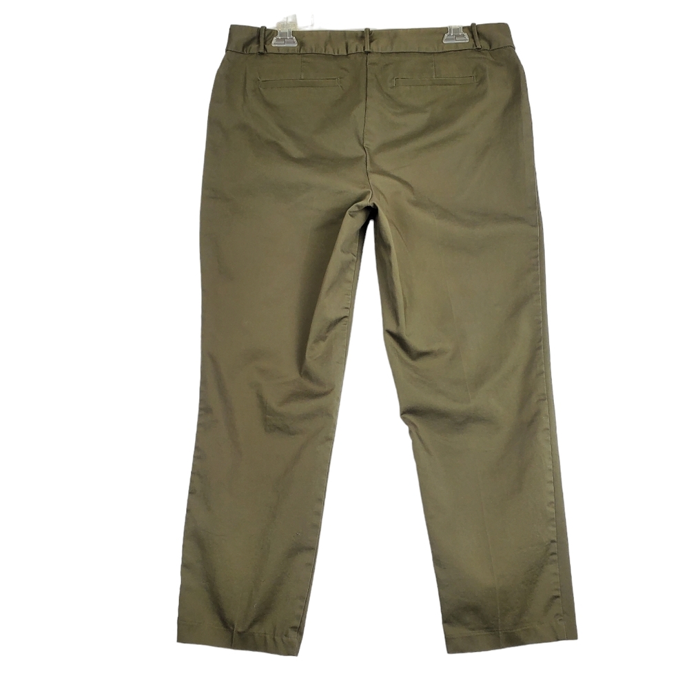 Liz Claiborne Emma Straight Leg Ankle Length  Green Womens Dress Pants Size 12 - Picture 8 of 15